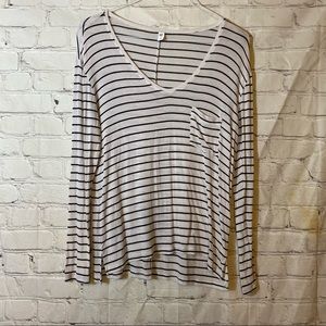 BP Blue and White Stripe Long Sleeve shirt